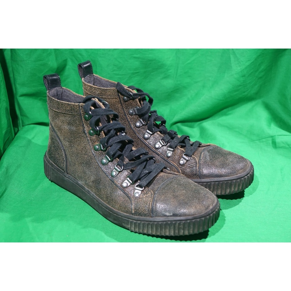 John Varvatos Bedford High Top Sneakers US 10.5 Mens Brown